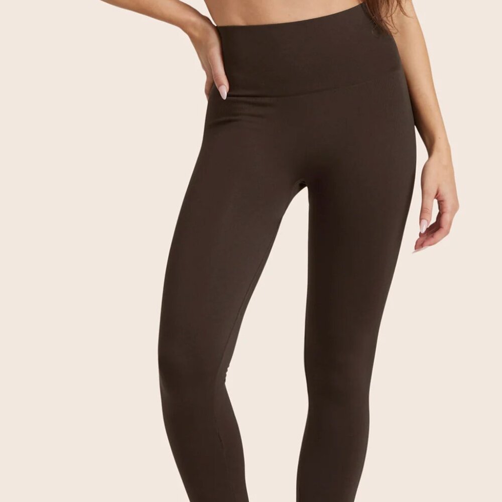 Set Active Dark Brown Sculptflex Power Seamless‎ Leggings